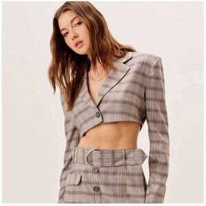 For Love and Lemons Kym Cropped Blazer Size Large NWT